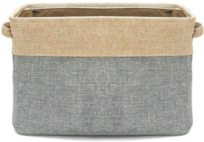 Okbonn Foldable Storage Bin Basket Set [3-Pack]  (Grey) - Image 3