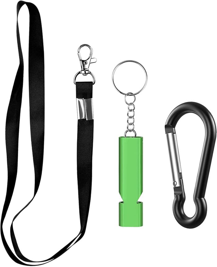 Okbonn 2PCS Outdoor Loudest Emergency Survival Whistles with Carabiner and Lanyard for Camping Hiking Sports Dog Training - Image 5