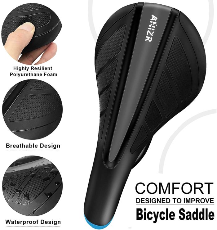 OKBONN Mountain Bike Seat,Professional Replacement Thin Bicycle Seats for Women Men, Waterproof Bikes Saddle for Mountain Bikes,Road Bikes,Fitness Bikes - Image 4